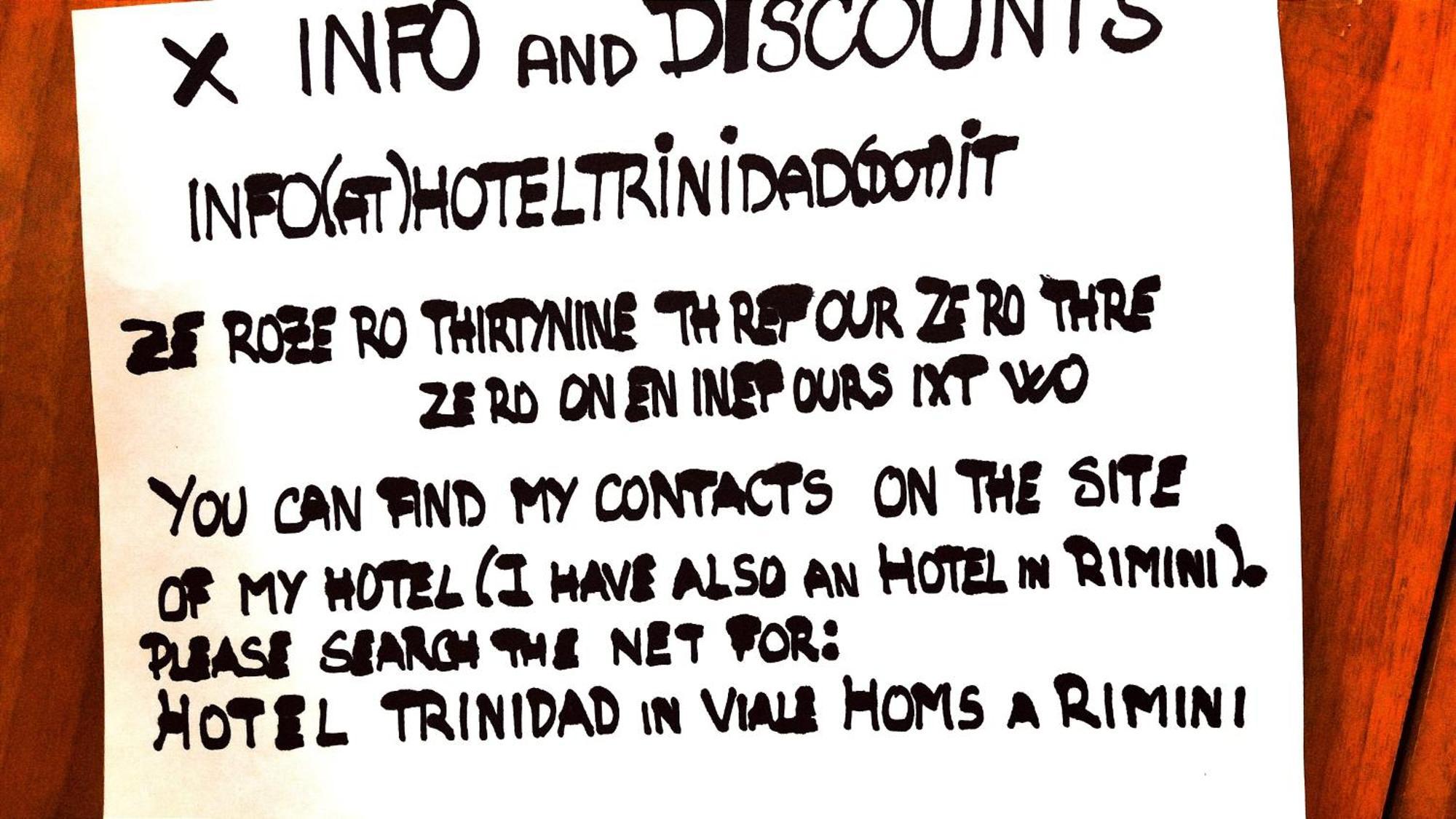 Hotel Trinidad Rimini Bagian luar foto